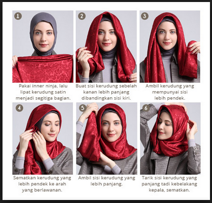 Tutorial Hijab Satin Segi Empat Untuk Ke Pesta Tutorial Hijab Segi Empat Terbaru
