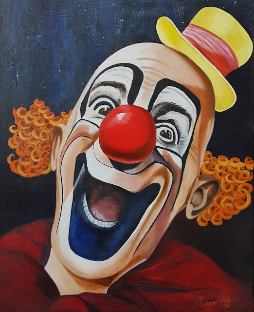 Eliane Allaert Artiste peintre Bozo le clown