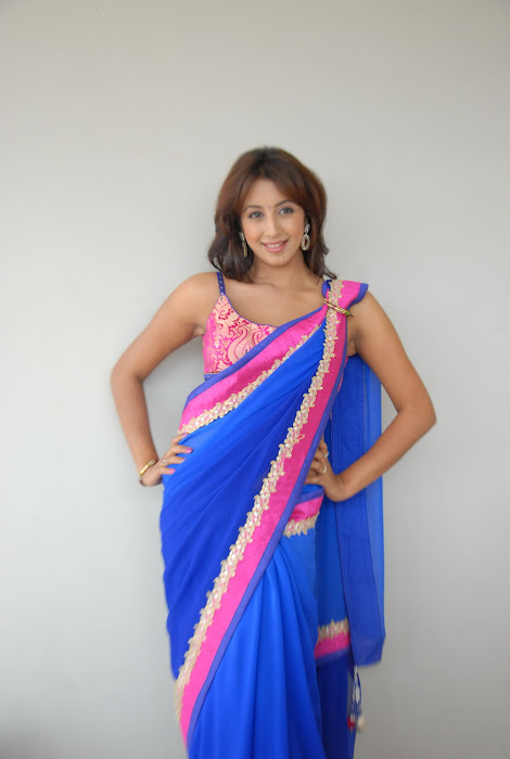 sanjana bare back in saree unseen pics