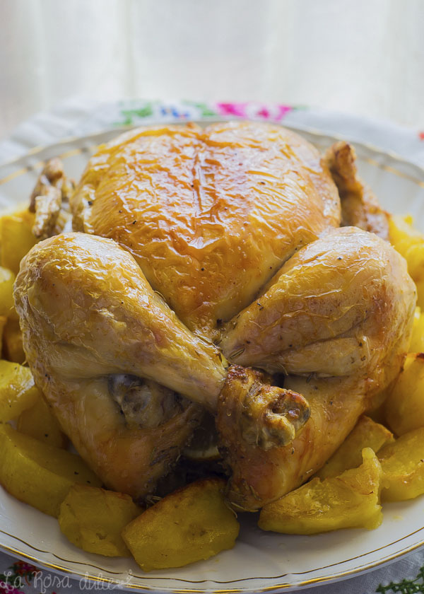 Pollo asado al horno fácil #pollo #navidad