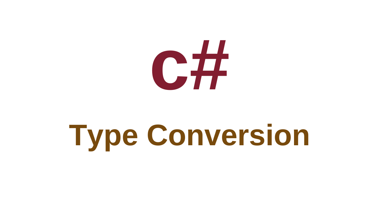Type Conversion type-conversion