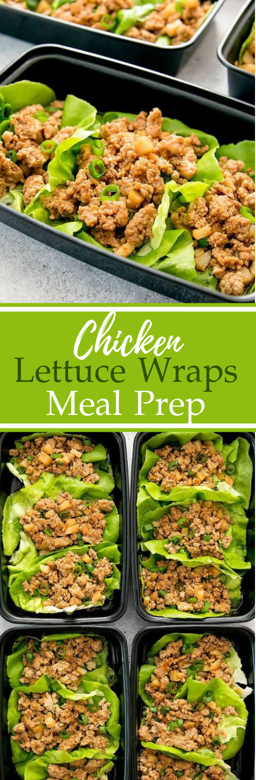 Chicken Lettuce Wraps Meal Prep #healthy #lunch