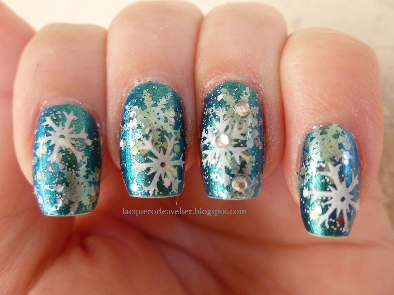 Lacquer or Leave Her! After & After Snowflakes