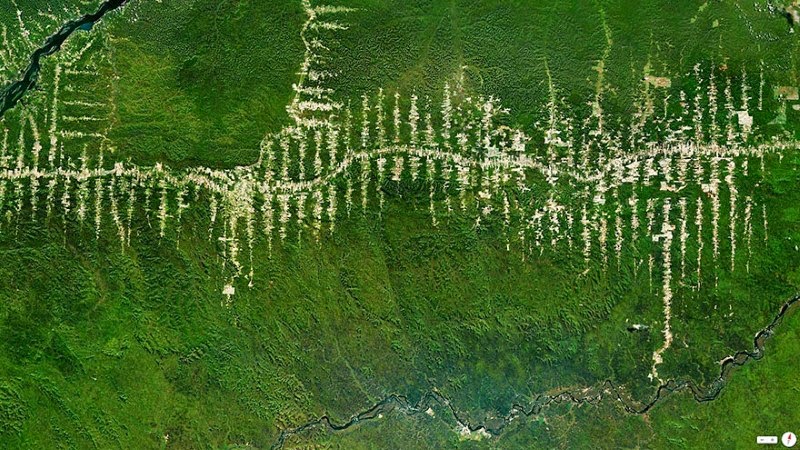 9. Amazon Rainforest Deforestation, Para, Brazil - 17 Breathtaking Satellite Photos That Will Change How You See Our World