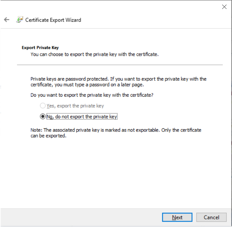 Экспорт ключа