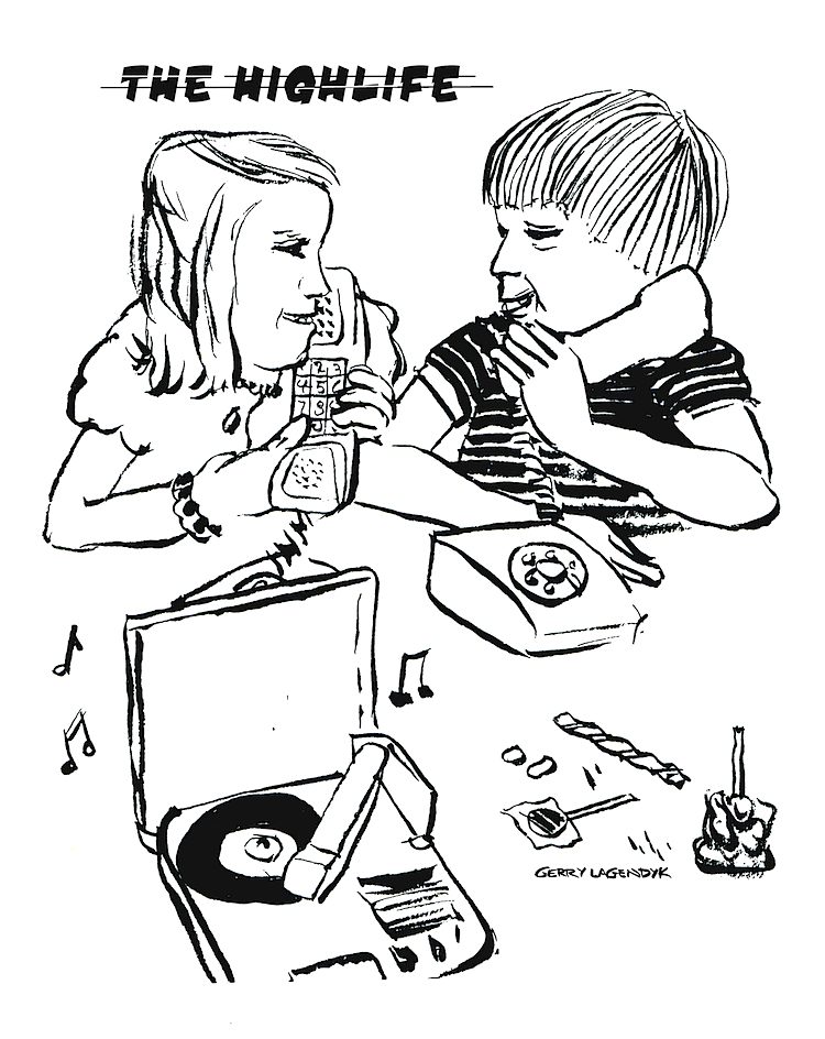 the Highlife Highlife cartoon, children on a date, Lagendyk