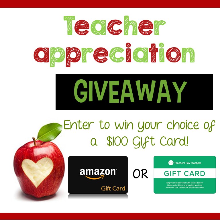 An Apple For The Teacher Teacher Appreciation Giveaway!