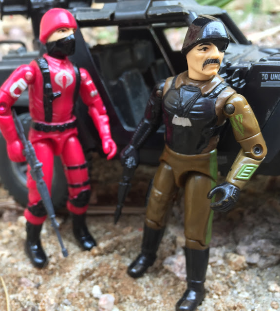 1983 Major Bludd, 1984 Cobra Stinger, Bootleg Cobra Trooper, Black Major, Crimson Trooper, Snow Serpent Trooper, Desert Trooper