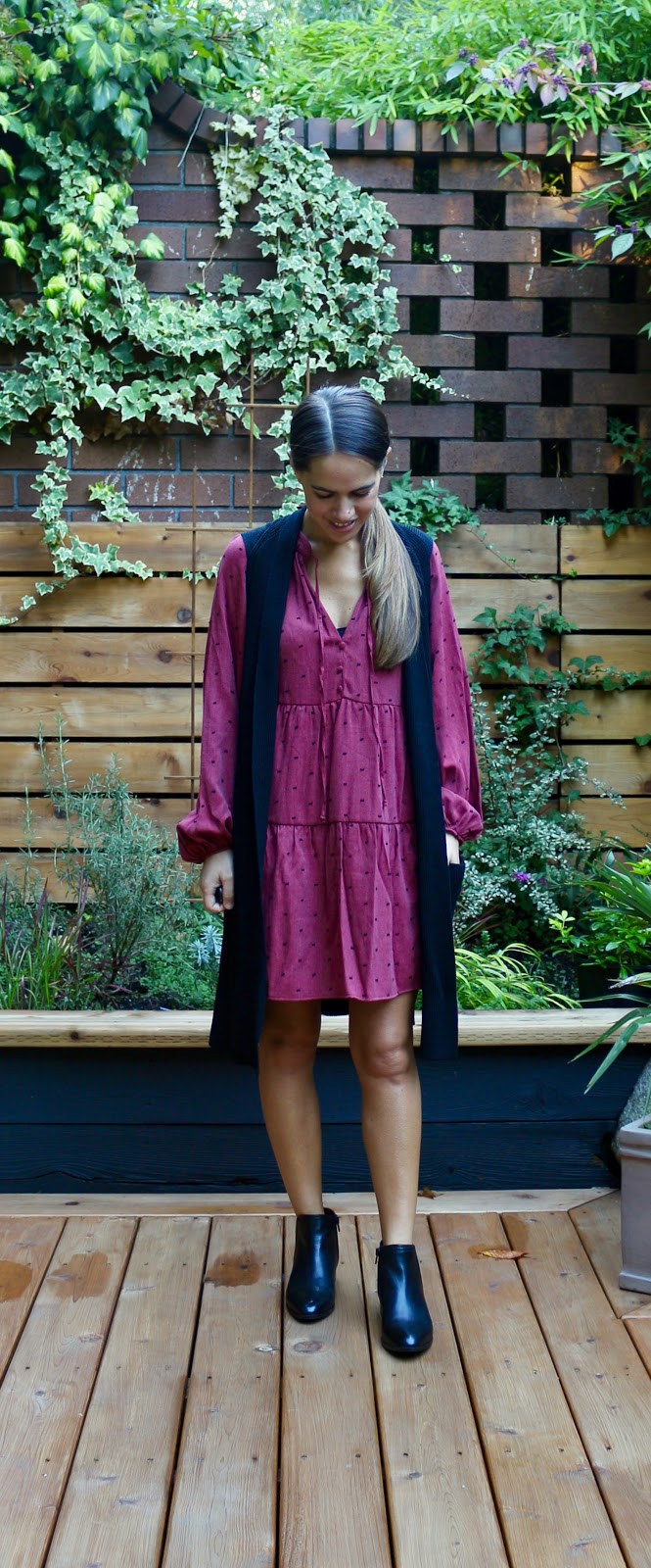 Jules in Flats - Zara Long Sleeve Dot Mini Dress (Business Casual Workwear on a Budget)