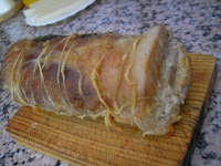 Lomo relleno asado.