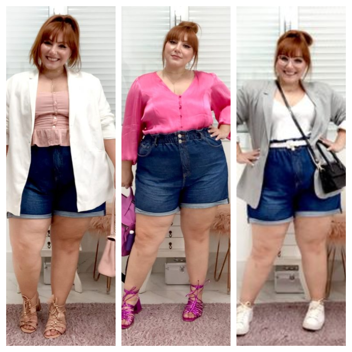 shorts altos de jean