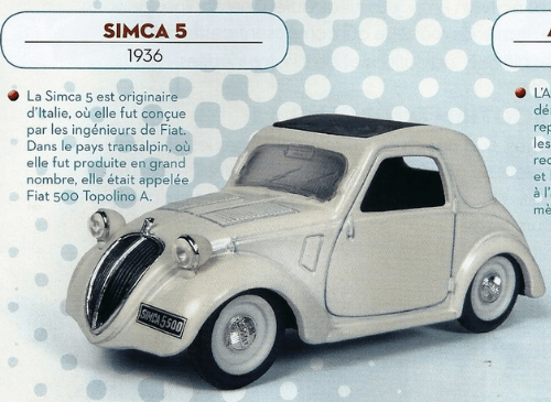 simca 5 1:43, altaya micro voitures d'antan, collection micro voitures d'antan
