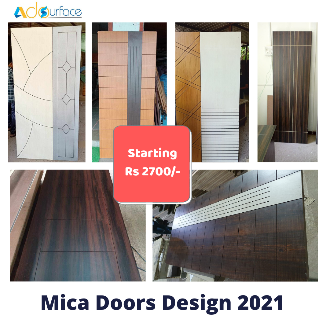 Flush door design with mica ( Sunmica) for indian homes and building