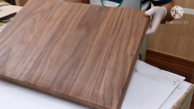 تلميع قطعة من الخشب المغطاة بقشرة الخشب بإستخدام سيلر