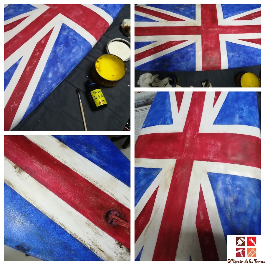 pintar una tabla de surf con la bandera inglesa