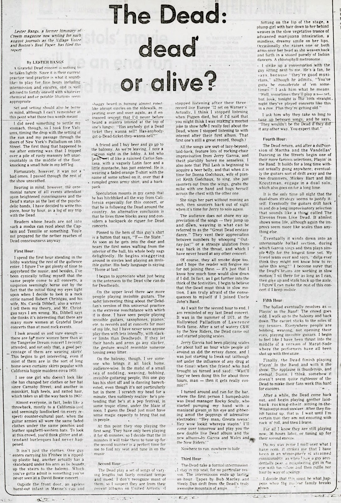 random rock recalls remembering Lester Bangs