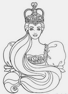 Download Gambar Mewarnai Barbie