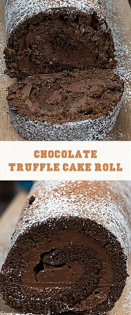 CHOCOLATE TRUFFLE CAKE ROLL
