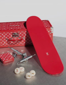 Satchel: Supreme X Louis Vuitton 2017 Red Classic Monogram Skateboard And  Trunk Auction At Christie's - Get Your Skates On