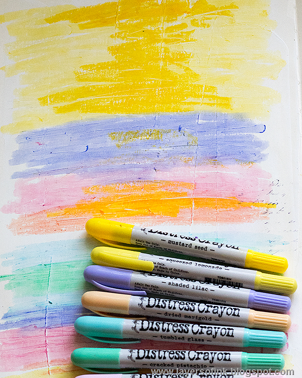 Layers of ink - Pastel Distress Crayon Tutorial by Anna-Karin