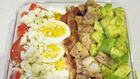 Lunch Week 11-14: Cobb Salad, Salad, Jap Chae, Pesto Pasta with Shrimp