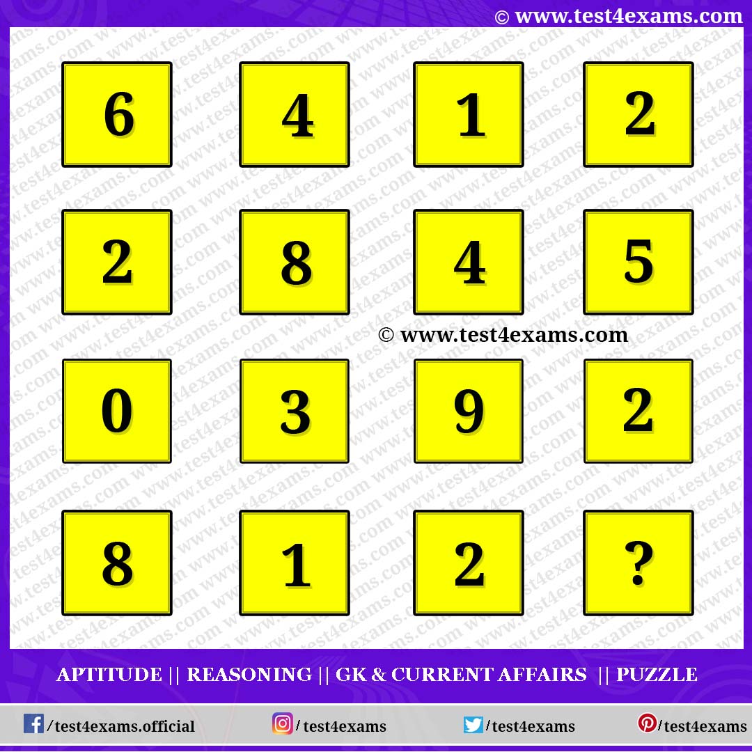 Solve the Math Puzzle Brain Teaser with Answer Puzzle Test 4 Exams