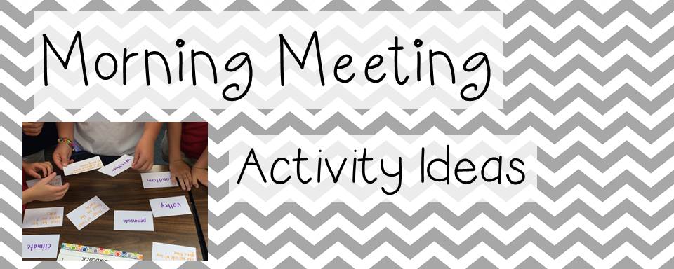 Team J's Second Grade Fun: Morning Meeting - Part 4 - Activity