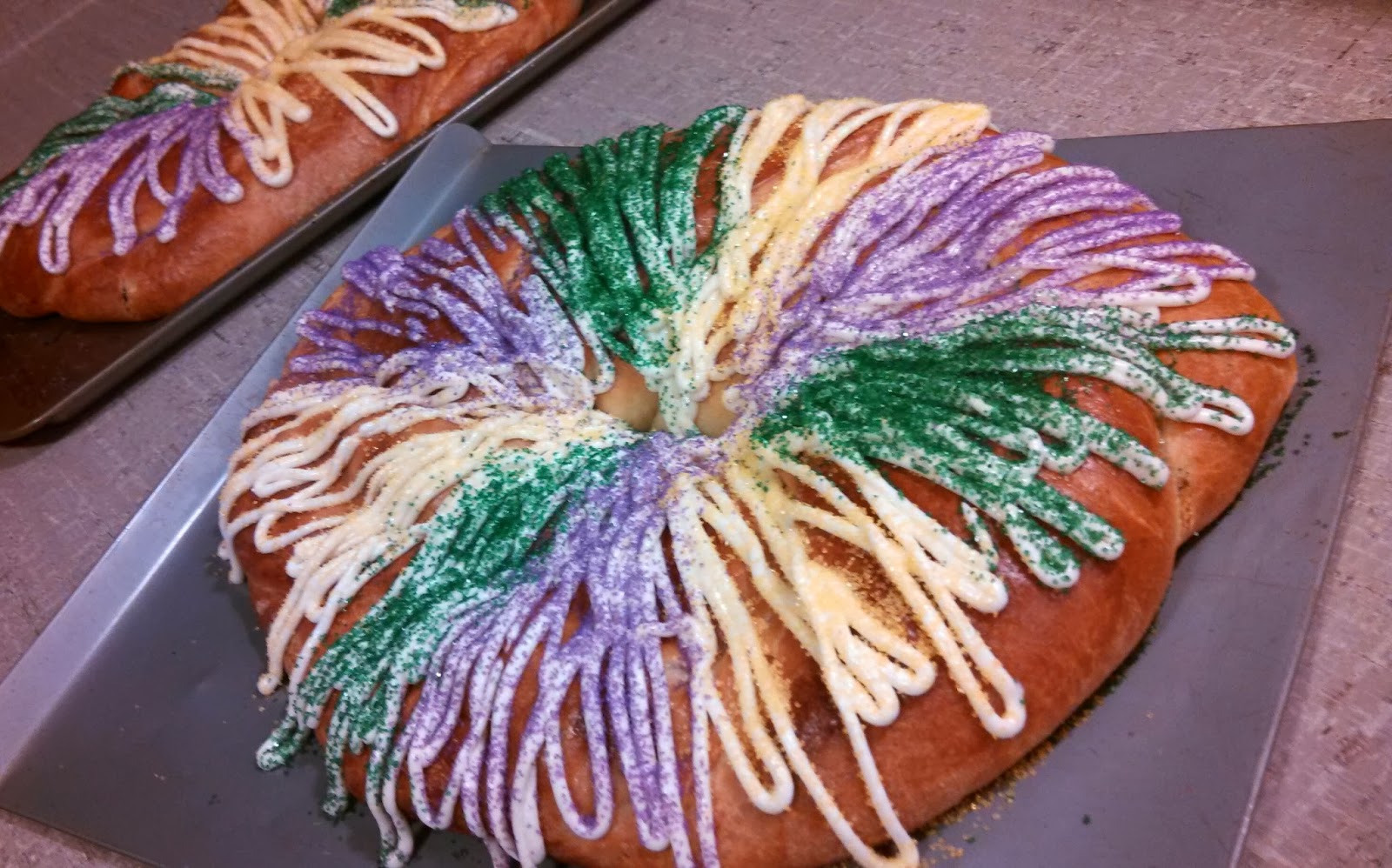 sugar is smoking King Cake