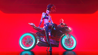 Akali League Of Legends Bike Wallpaper Akali League Of Legends Bike Wallpaper