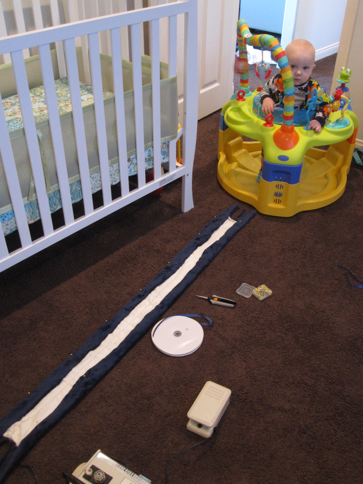 Lively Crochet Rhythmic Youth Teething Crib Bumper