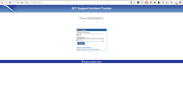 DriveMeca instalando Support Incident Tracker