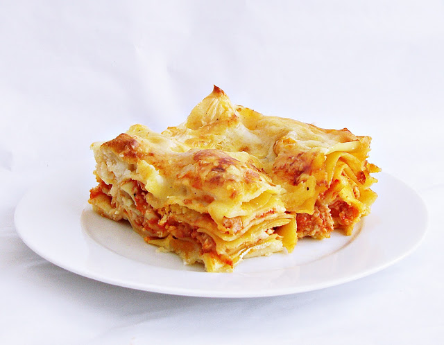Lasagne cu carne si vinete