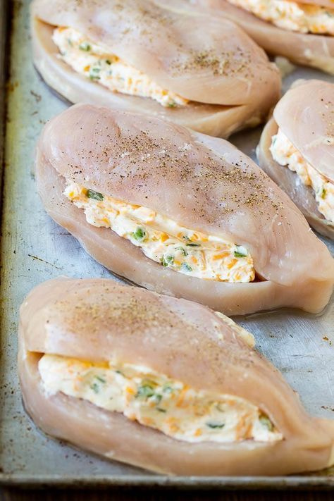 Chicken breasts filled with cream cheese - vegan recipes vegetables