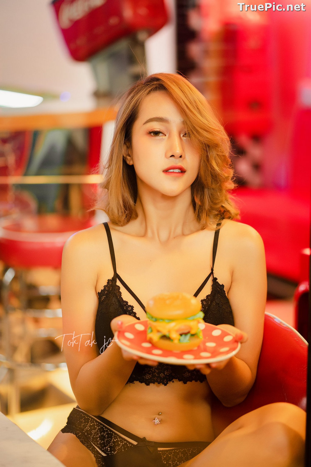 Image Thailand Model - YingGy Ponjuree - Black Lingerie - TruePic.net - Picture-32