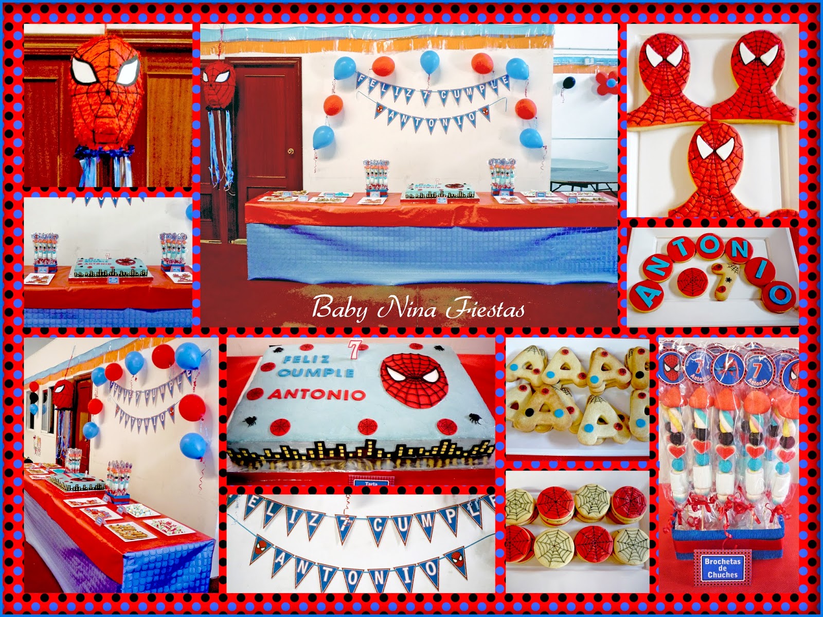 Barrio bajo Fuera de Punto Baby Nina Fiestas: Fiesta temática Spiderman para el cumpleaños de Antonio