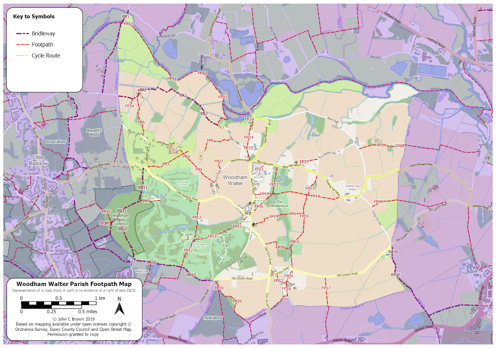 Footpath Map Of My Area Discoverthat - Journal: Woodham Walter Footpath Map