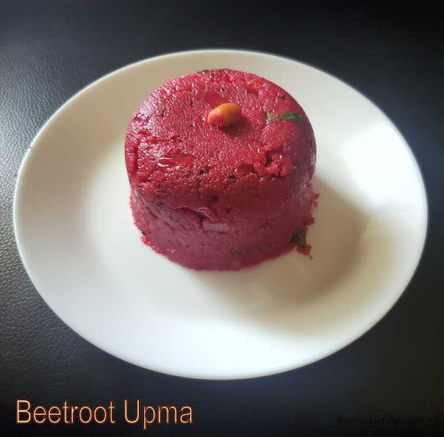 images of Beetroot Upma / Beetroot Rava Upma / Beet Semolina Upma  / Beet Sooji Upma / Beetroot uppuma / Rava Beetroot Upuma / Upma Recipe