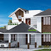 Sloping roof mix house at Trivandrum