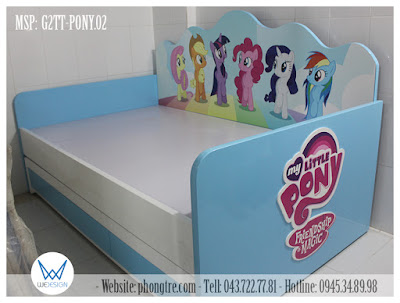 Mẫu giường tầng thấp kiểu sofa My Little Pony Friendship is Magic G2TT-PONY.02