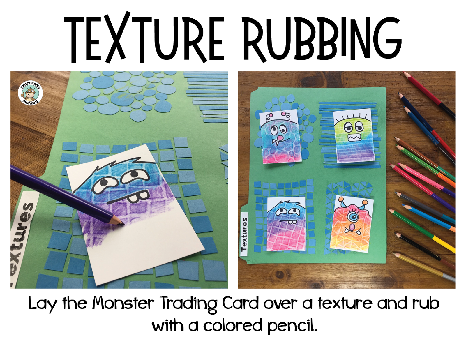 monster artist trading cards with textures expressive monkey how to make your own trading cards