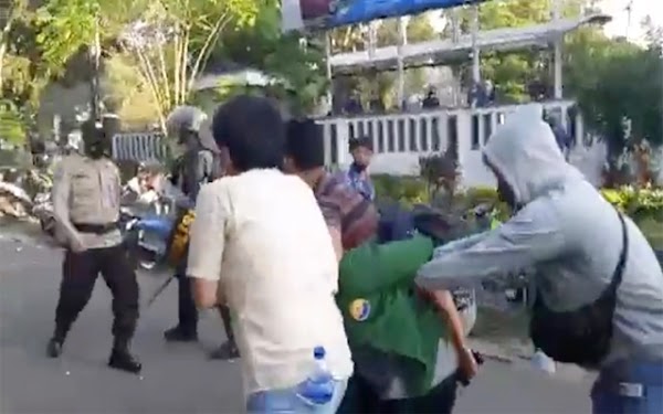 Polri Tepis Video Polisi Menyamar Jadi Mahasiswa, Brimob Pukul Polisi