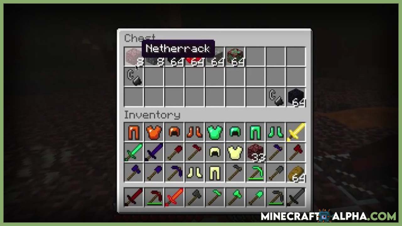 Minecraft Netherrocks Mod 1.17.1 (Nether Ores, Armor, Tool)