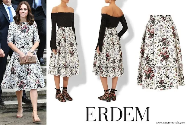 Kate Middleton wore Erdem Imari skirt and top