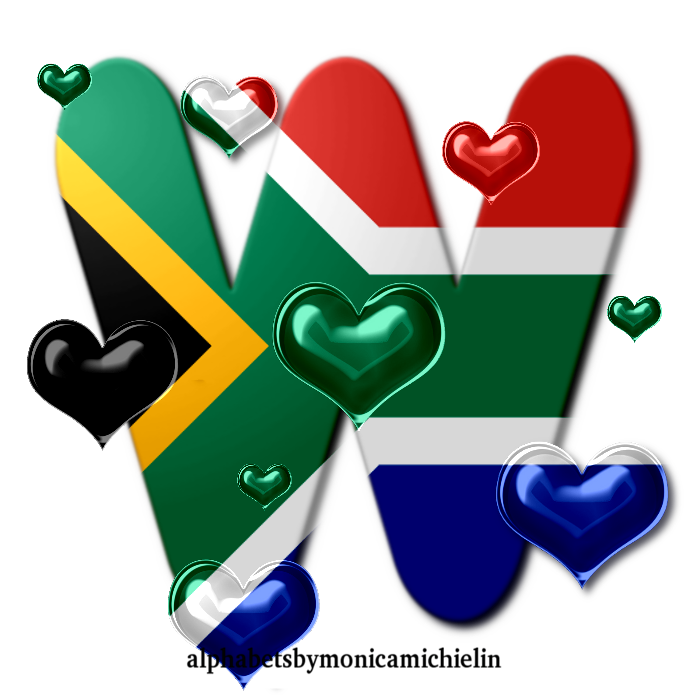 Monica Michielin Alphabets SOUTH AFRICA FLAG ALPHABET AND PNG ICONS