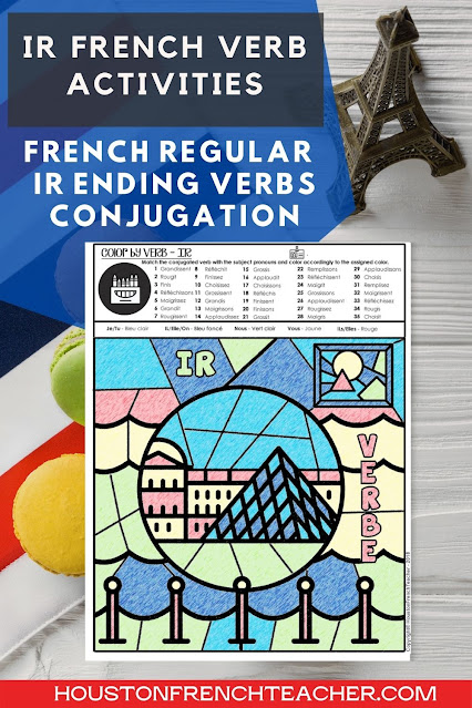 French verbs conjugation - Les verbes en IR au présent - ir ending verbs activities in french French verbs conjugation - Le verbes en IR au présent (IR ending verbs in French)