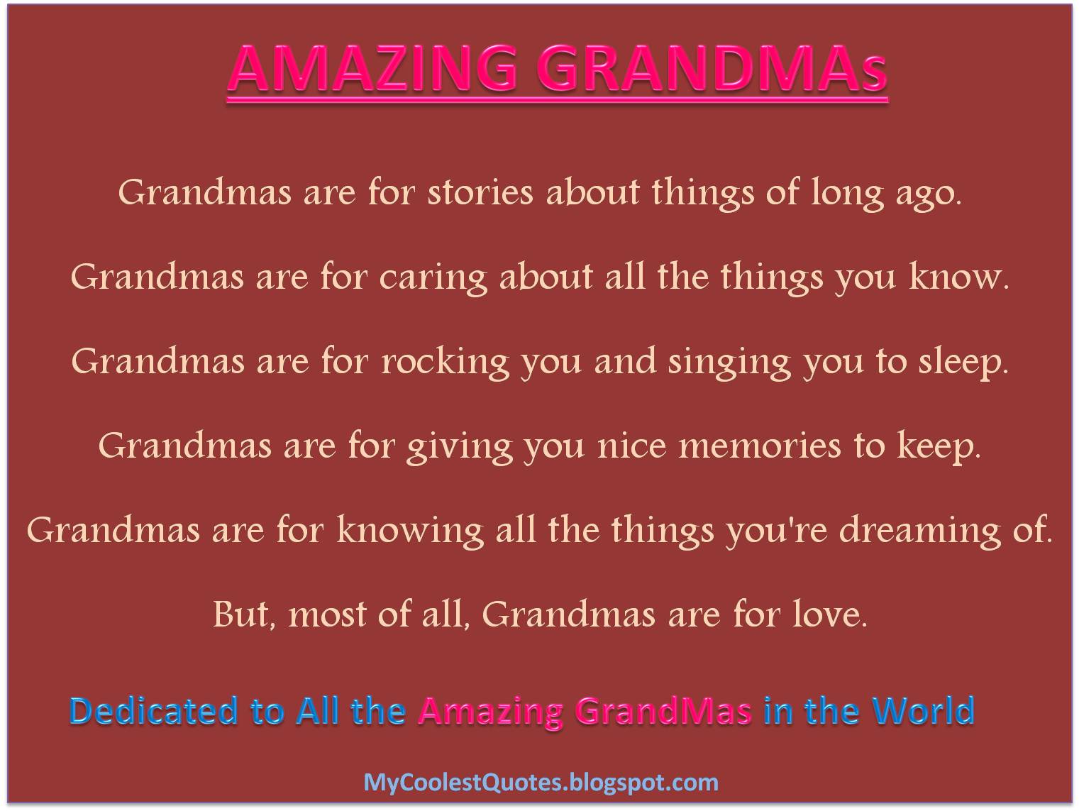 Grandmas are for Love