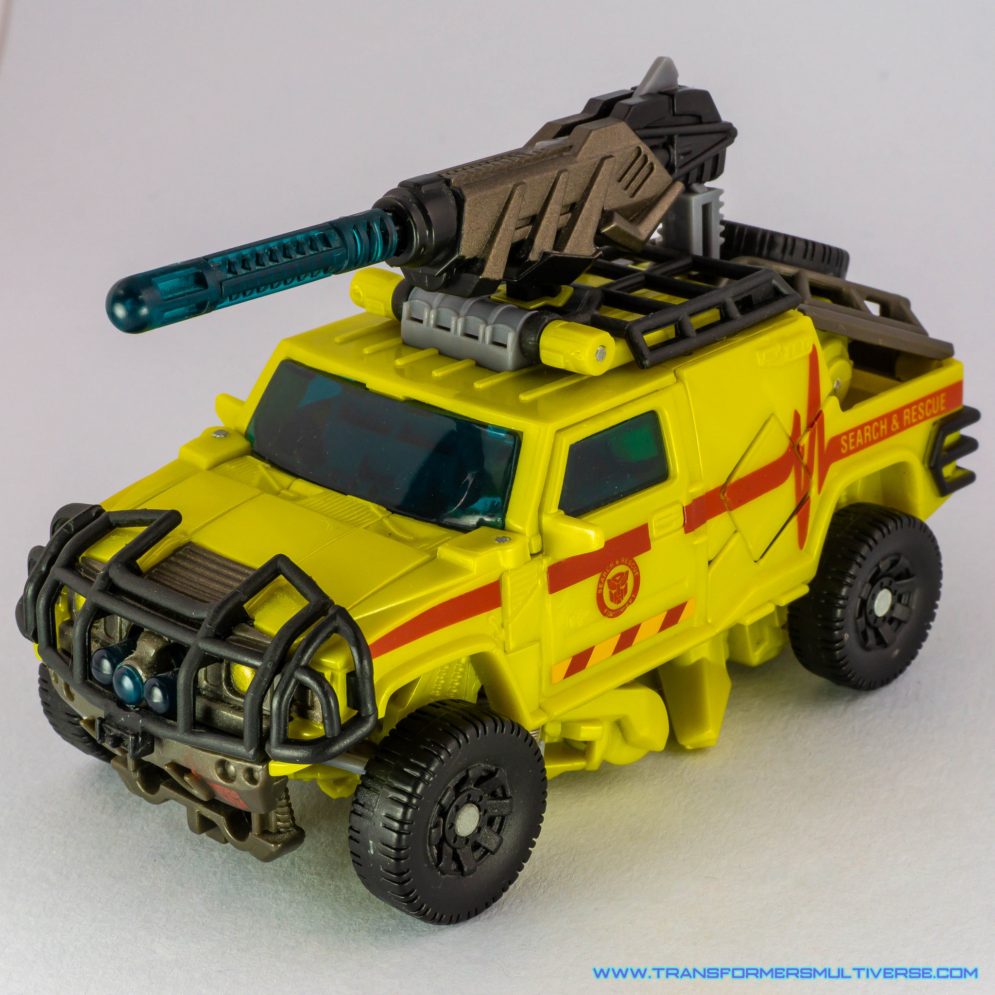 Transformers Revenge of the Fallen Ratchet Hummer vehicle mode with EMP blaster