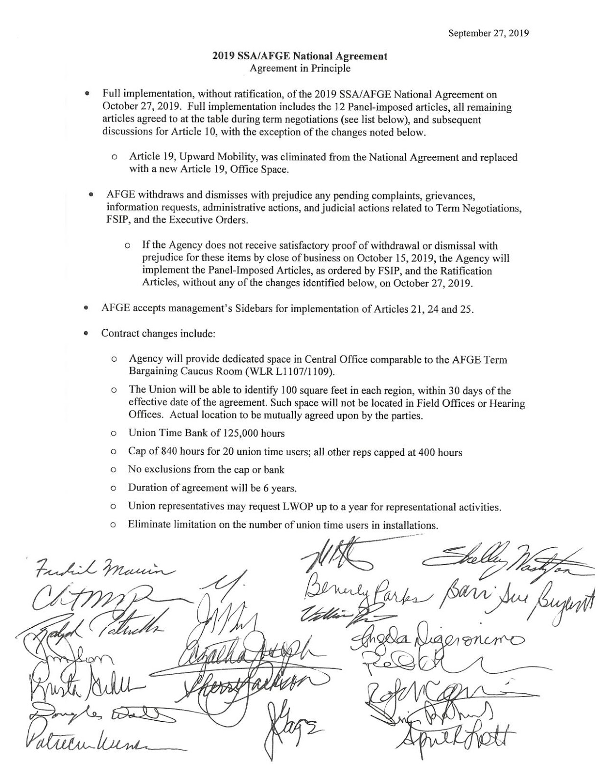 fast agreement in principle fast agreement in principle