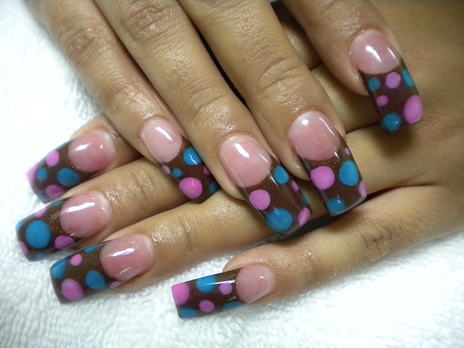Polka Dot French Tip Nails - wide 8