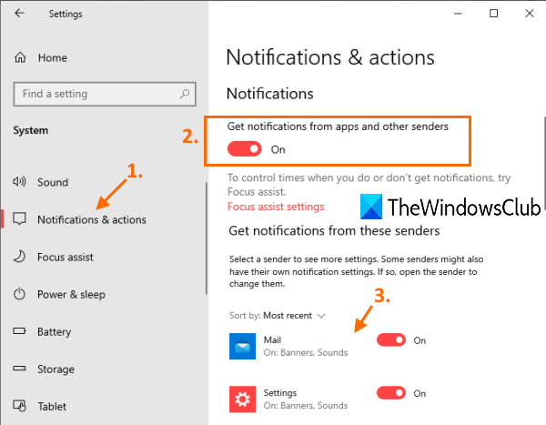 activer les notifications d'applications et sélectionner des applications pour recevoir des notifications